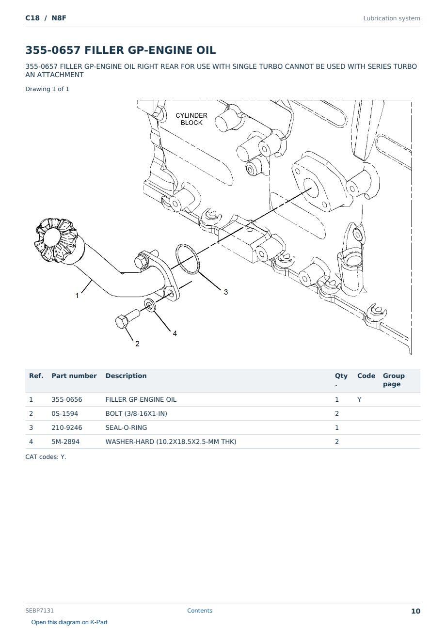 Caterpillar C18 S/N N8F Partsbook SEBP7131 (English) - sample page 10 of 10 Caterpillar C18 S/N N8F Partsbook SEBP7131 (English) - sample page 10 of 10