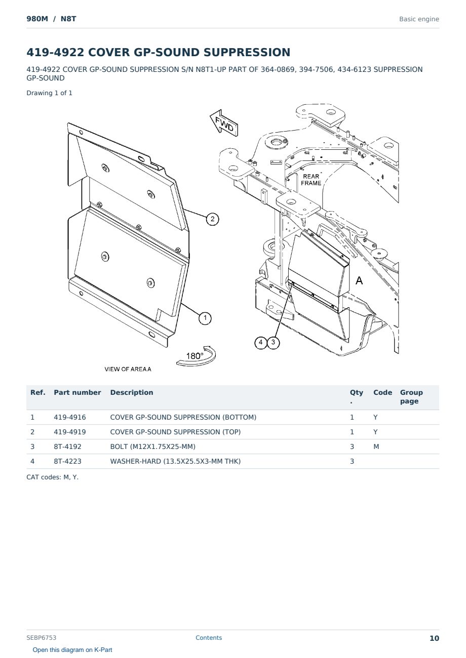 Caterpillar 980M S/N N8T Partsbook SEBP6753 (English) - sample page 10 of 10 Caterpillar 980M S/N N8T Partsbook SEBP6753 (English) - sample page 10 of 10