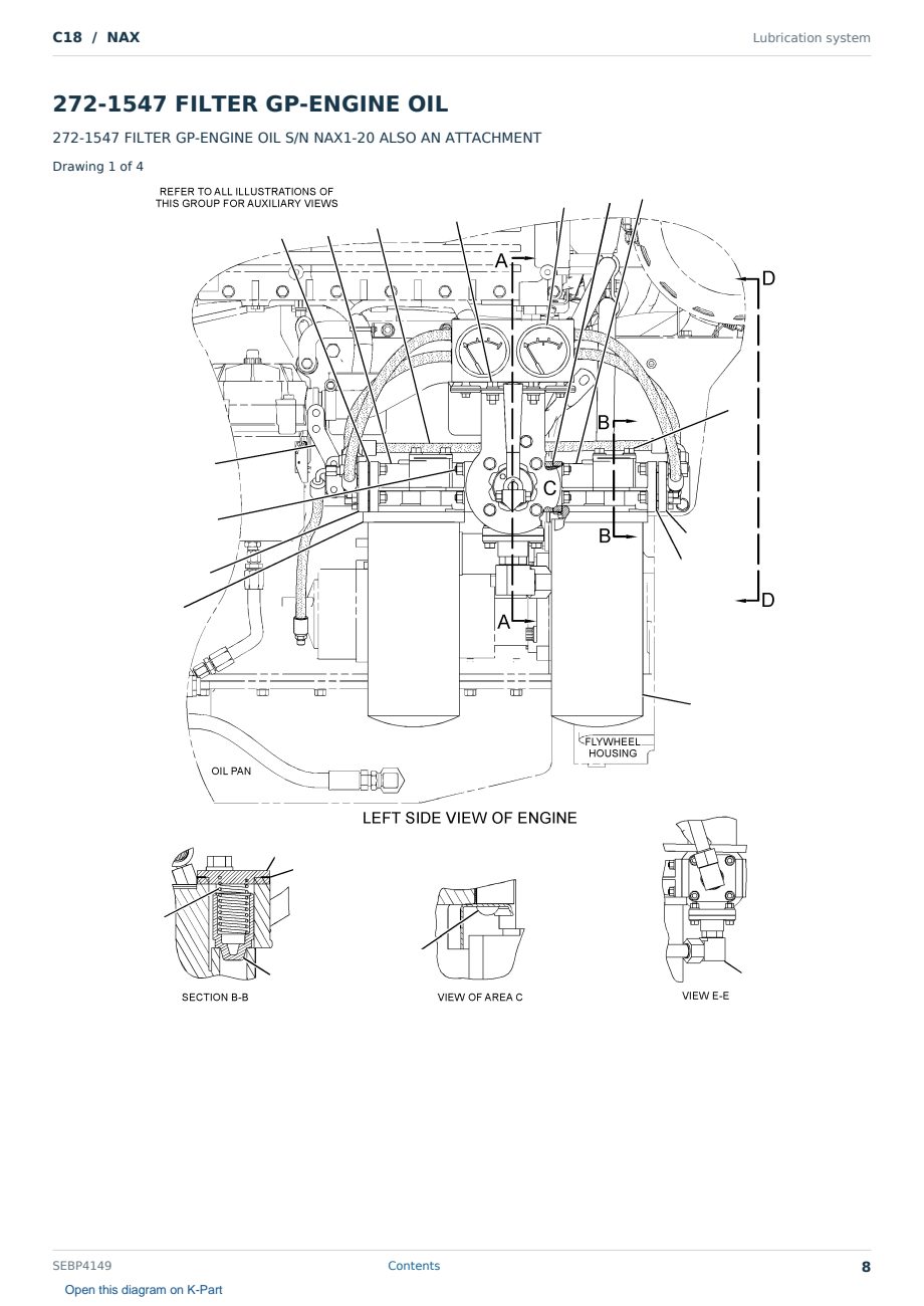Caterpillar C18 S/N NAX Partsbook SEBP4149 (English) - sample page 8 of 10 Caterpillar C18 S/N NAX Partsbook SEBP4149 (English) - sample page 8 of 10