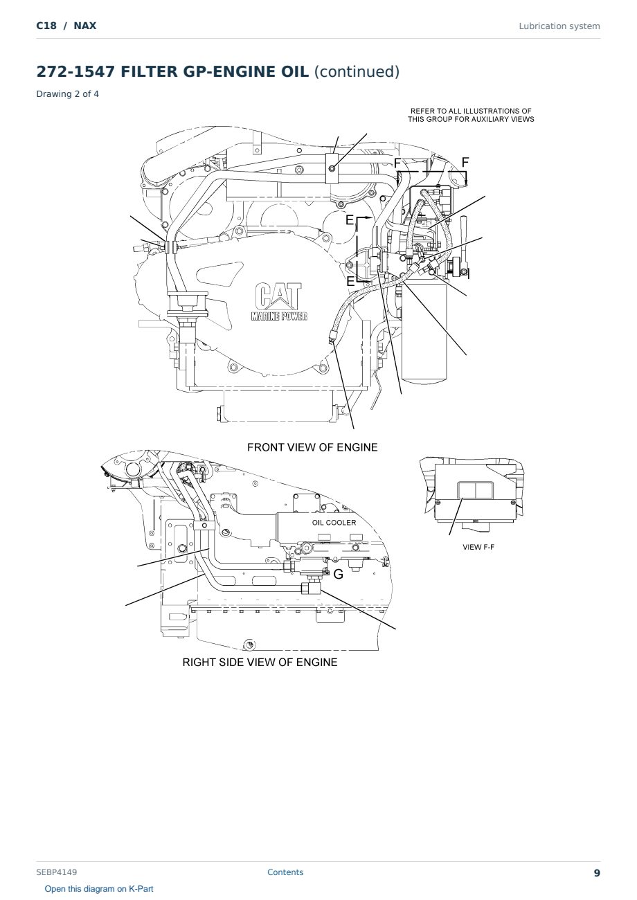 Caterpillar C18 S/N NAX Partsbook SEBP4149 (English) - sample page 9 of 10 Caterpillar C18 S/N NAX Partsbook SEBP4149 (English) - sample page 9 of 10