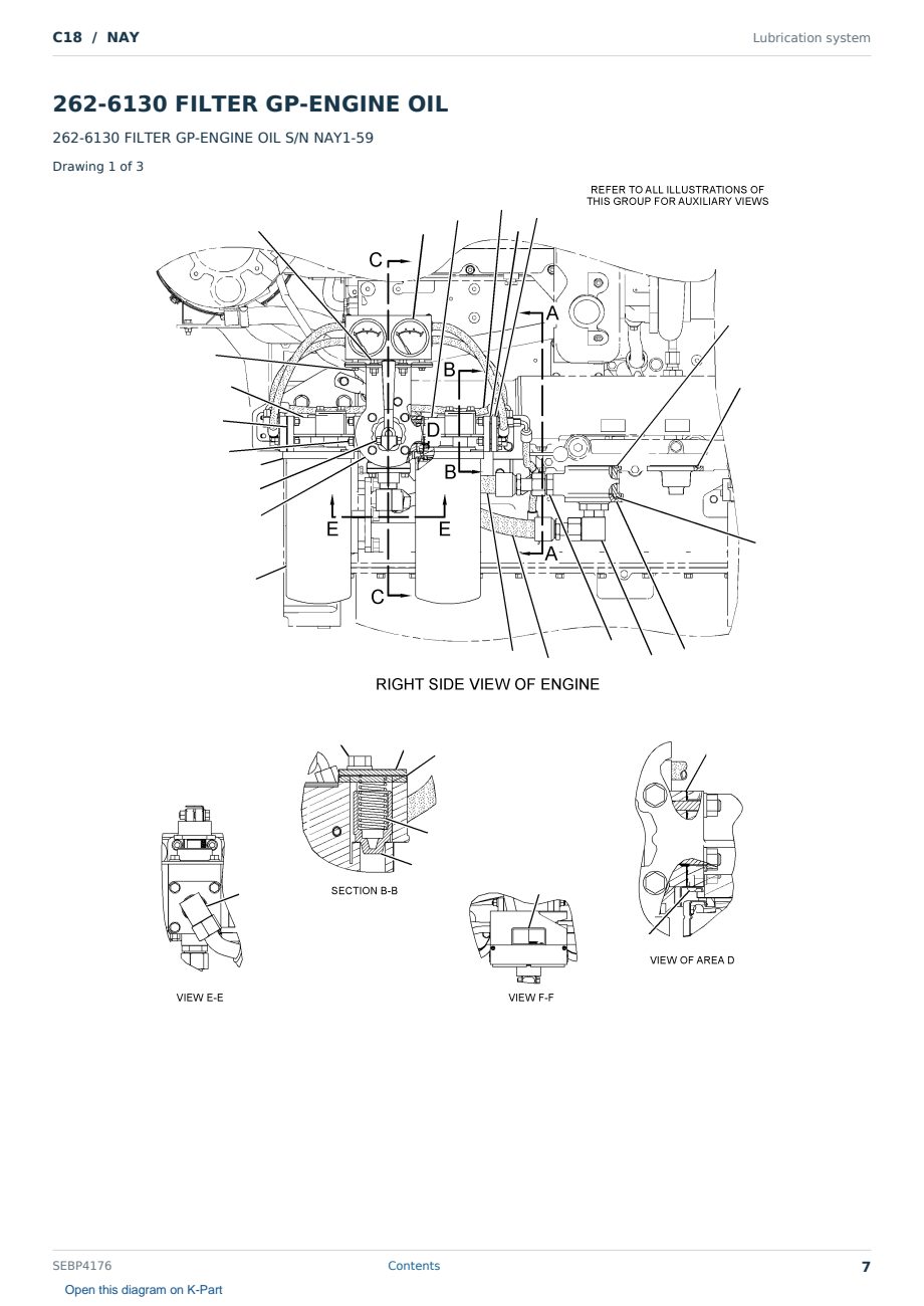 Caterpillar C18 S/N NAY Partsbook SEBP4176 (English) - sample page 7 of 10 Caterpillar C18 S/N NAY Partsbook SEBP4176 (English) - sample page 7 of 10