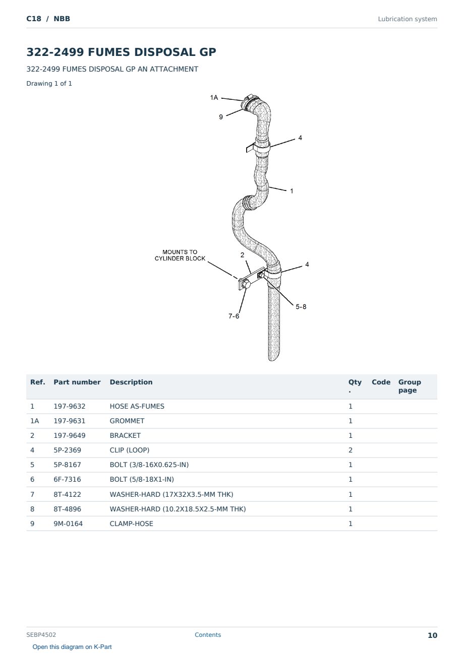 Caterpillar C18 S/N NBB Partsbook SEBP4502 (English) - sample page 10 of 10 Caterpillar C18 S/N NBB Partsbook SEBP4502 (English) - sample page 10 of 10
