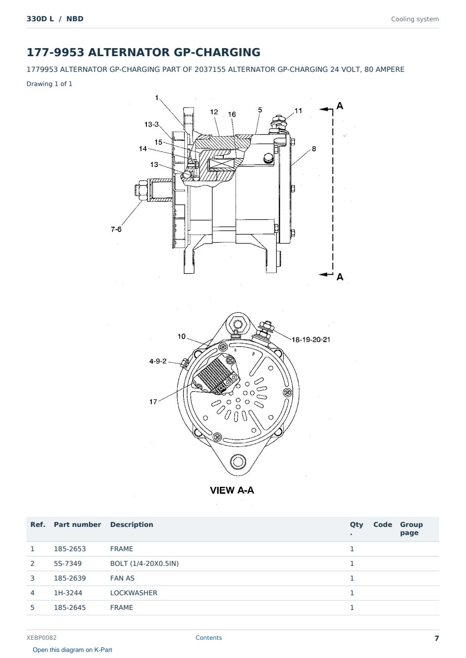 Caterpillar 330D L S/N NBD Partsbook XEBP0082 (English) - sample page 7 of 10 Caterpillar 330D L S/N NBD Partsbook XEBP0082 (English) - sample page 7 of 10