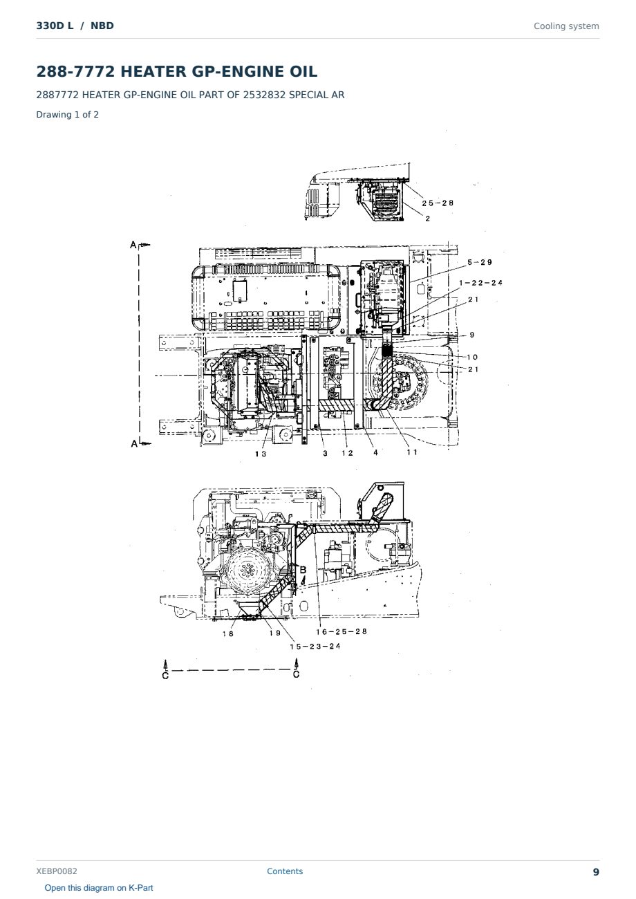 Caterpillar 330D L S/N NBD Partsbook XEBP0082 (English) - sample page 9 of 10 Caterpillar 330D L S/N NBD Partsbook XEBP0082 (English) - sample page 9 of 10