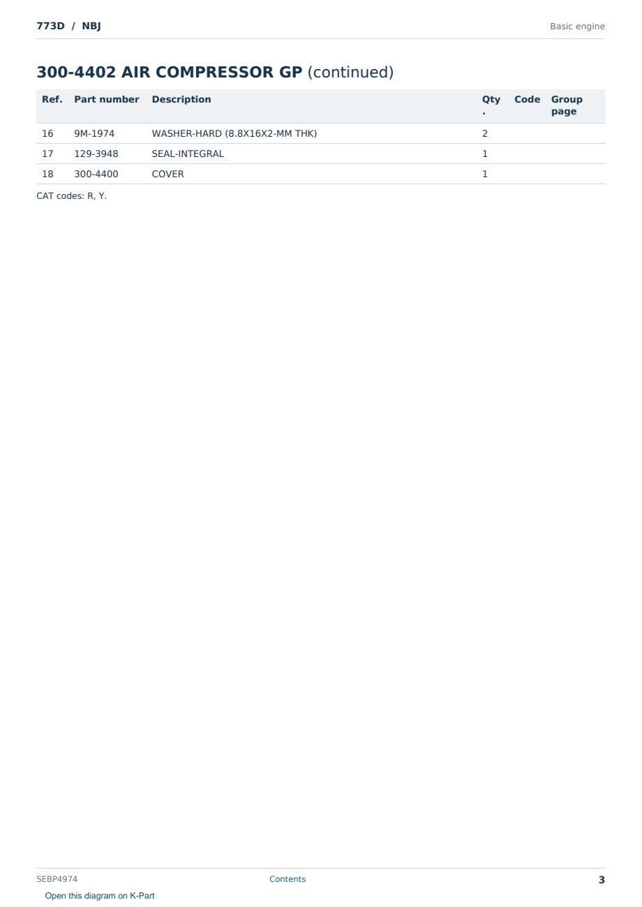 Caterpillar 773D S/N NBJ Partsbook SEBP4974 (English) - sample page 3 of 10 Caterpillar 773D S/N NBJ Partsbook SEBP4974 (English) - sample page 3 of 10