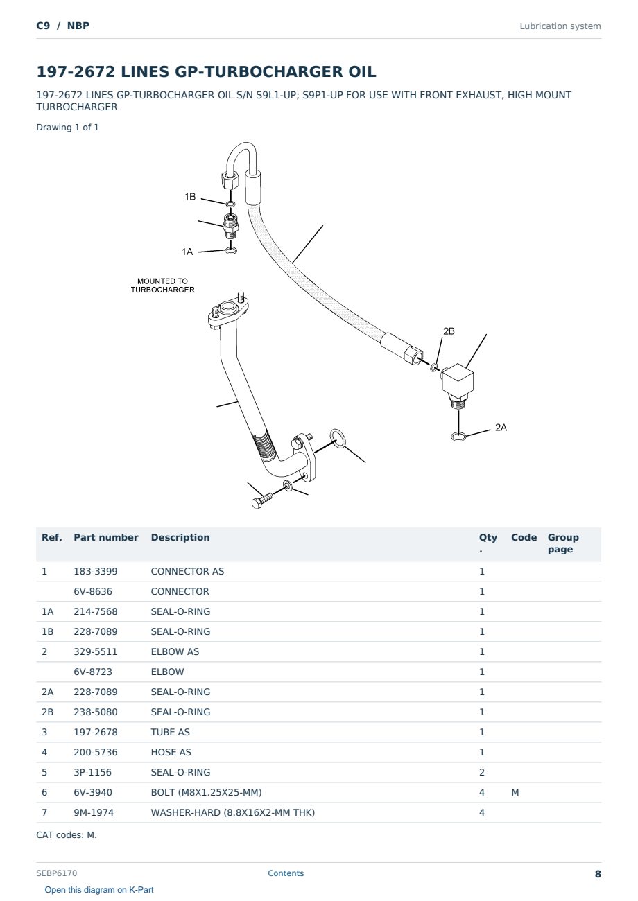Caterpillar C9 S/N NBP Partsbook SEBP6170 (English) - sample page 8 of 10 Caterpillar C9 S/N NBP Partsbook SEBP6170 (English) - sample page 8 of 10