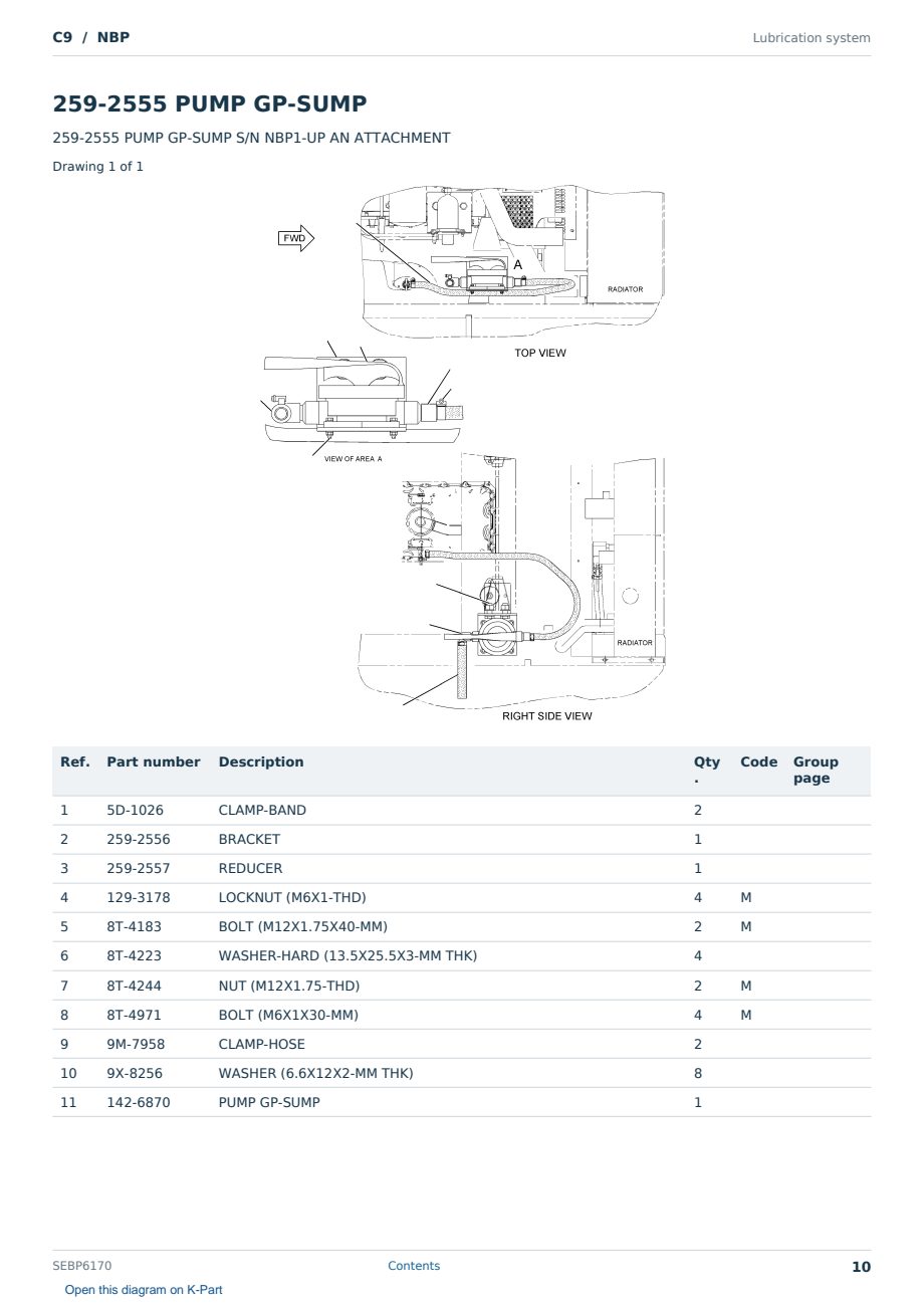 Caterpillar C9 S/N NBP Partsbook SEBP6170 (English) - sample page 10 of 10 Caterpillar C9 S/N NBP Partsbook SEBP6170 (English) - sample page 10 of 10