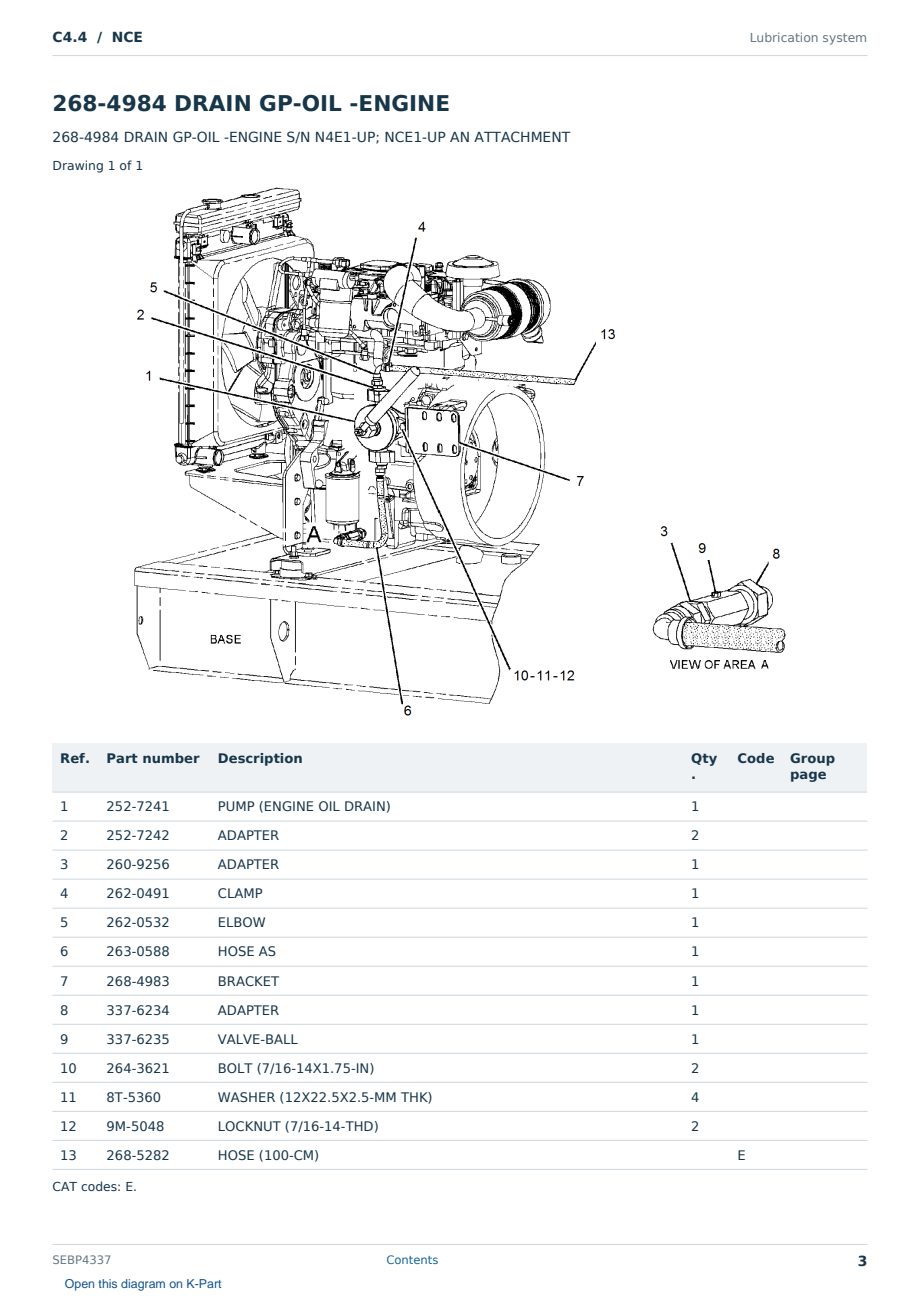 Caterpillar C4.4 S/N NCE Partsbook SEBP4337 (English) - sample page 3 of 10 Caterpillar C4.4 S/N NCE Partsbook SEBP4337 (English) - sample page 3 of 10
