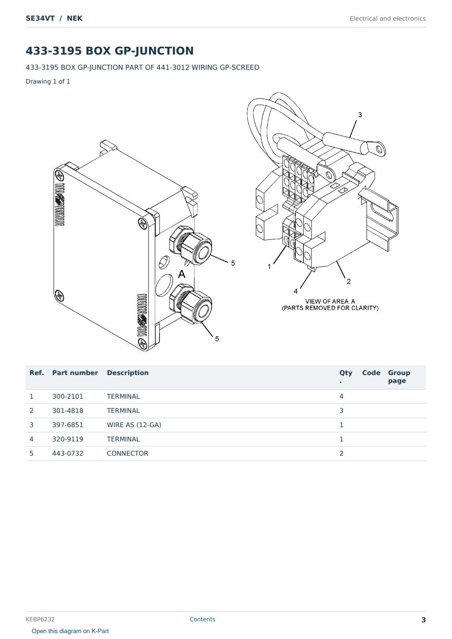 Caterpillar SE34VT S/N NEK Partsbook KEBP6232 (English) - sample page 3 of 10 Caterpillar SE34VT S/N NEK Partsbook KEBP6232 (English) - sample page 3 of 10