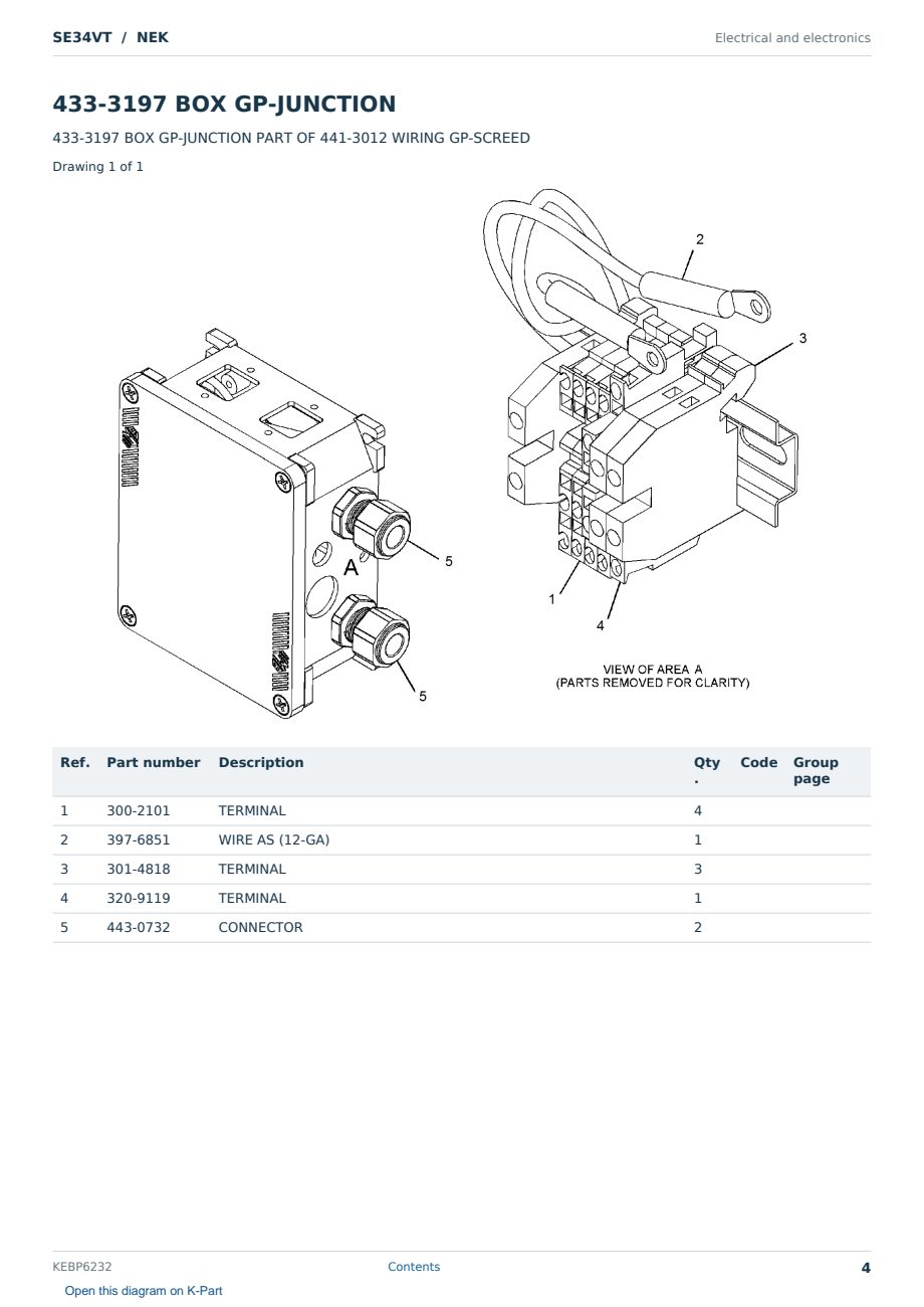 Caterpillar SE34VT S/N NEK Partsbook KEBP6232 (English) - sample page 4 of 10 Caterpillar SE34VT S/N NEK Partsbook KEBP6232 (English) - sample page 4 of 10