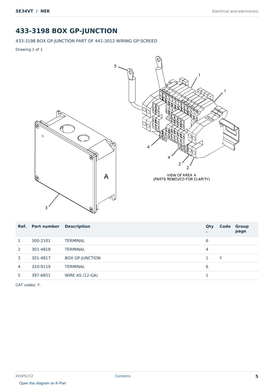 Caterpillar SE34VT S/N NEK Partsbook KEBP6232 (English) - sample page 5 of 10 Caterpillar SE34VT S/N NEK Partsbook KEBP6232 (English) - sample page 5 of 10