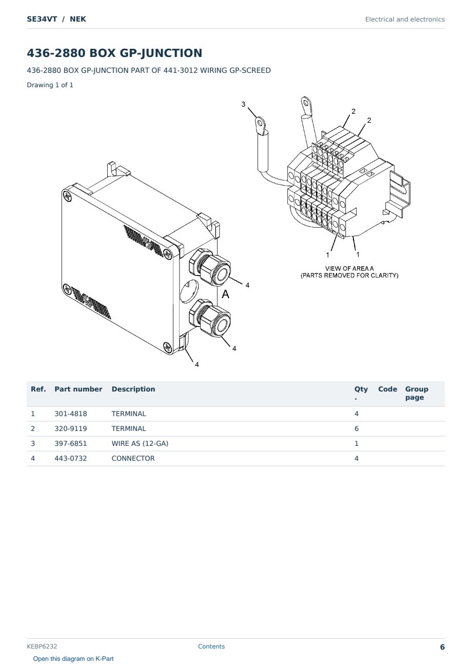 Caterpillar SE34VT S/N NEK Partsbook KEBP6232 (English) - sample page 6 of 10 Caterpillar SE34VT S/N NEK Partsbook KEBP6232 (English) - sample page 6 of 10