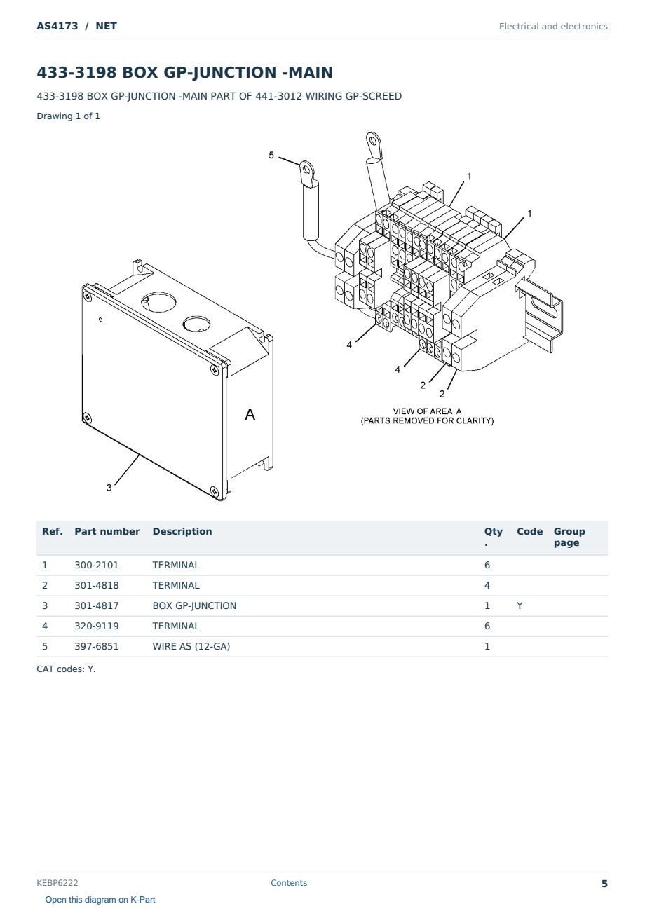 Caterpillar AS4173 S/N NET Partsbook KEBP6222 (English) - sample page 5 of 10 Caterpillar AS4173 S/N NET Partsbook KEBP6222 (English) - sample page 5 of 10