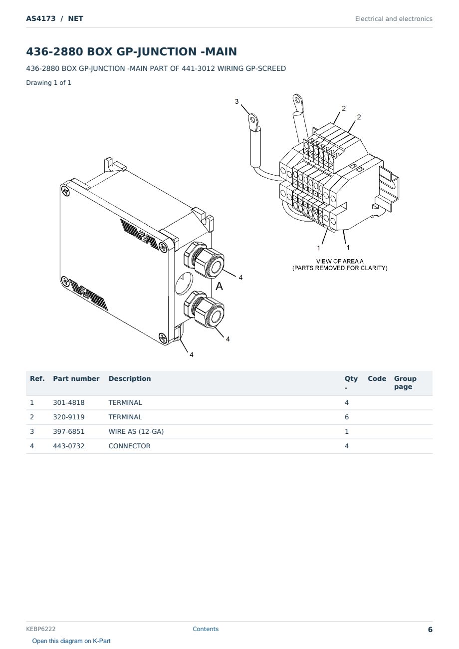 Caterpillar AS4173 S/N NET Partsbook KEBP6222 (English) - sample page 6 of 10 Caterpillar AS4173 S/N NET Partsbook KEBP6222 (English) - sample page 6 of 10