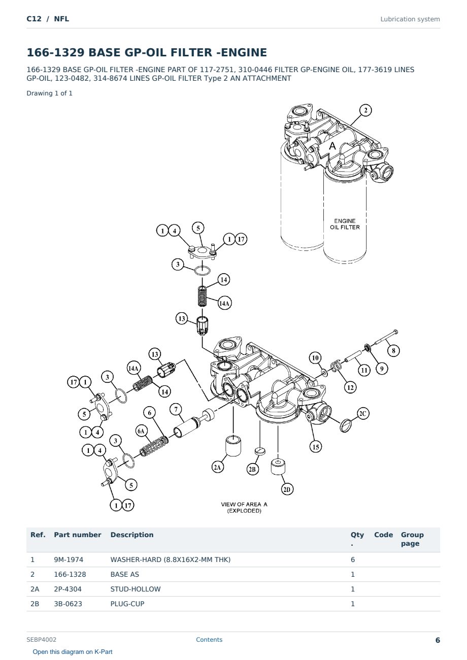 Caterpillar C12 S/N NFL Partsbook SEBP4002 (English) - sample page 6 of 10 Caterpillar C12 S/N NFL Partsbook SEBP4002 (English) - sample page 6 of 10
