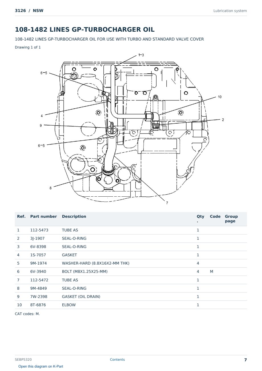 Caterpillar 3126 S/N NSW Partsbook SEBP5320 (English) - sample page 7 of 10 Caterpillar 3126 S/N NSW Partsbook SEBP5320 (English) - sample page 7 of 10