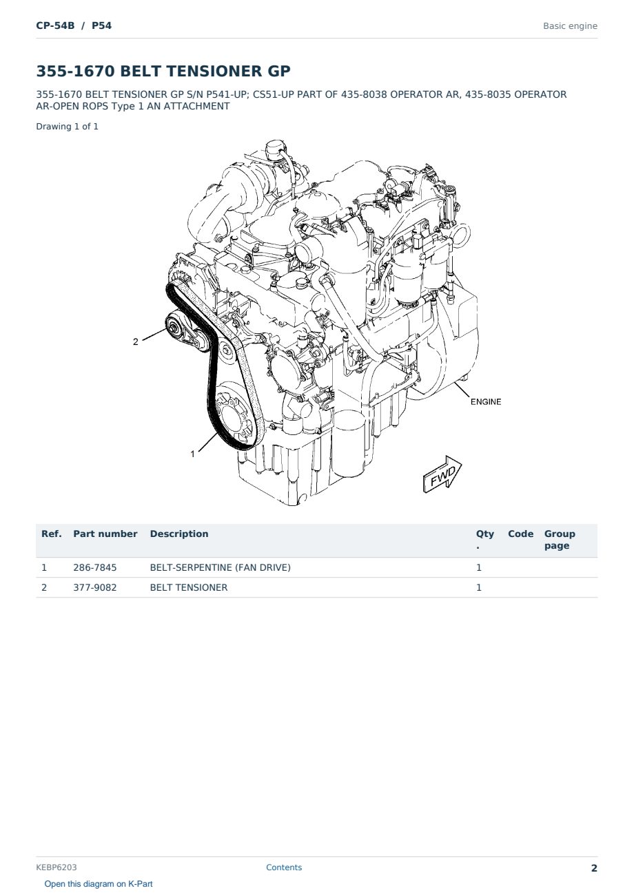 Caterpillar CP-54B S/N P54 Partsbook KEBP6203 (English) - sample page 2 of 10 Caterpillar CP-54B S/N P54 Partsbook KEBP6203 (English) - sample page 2 of 10