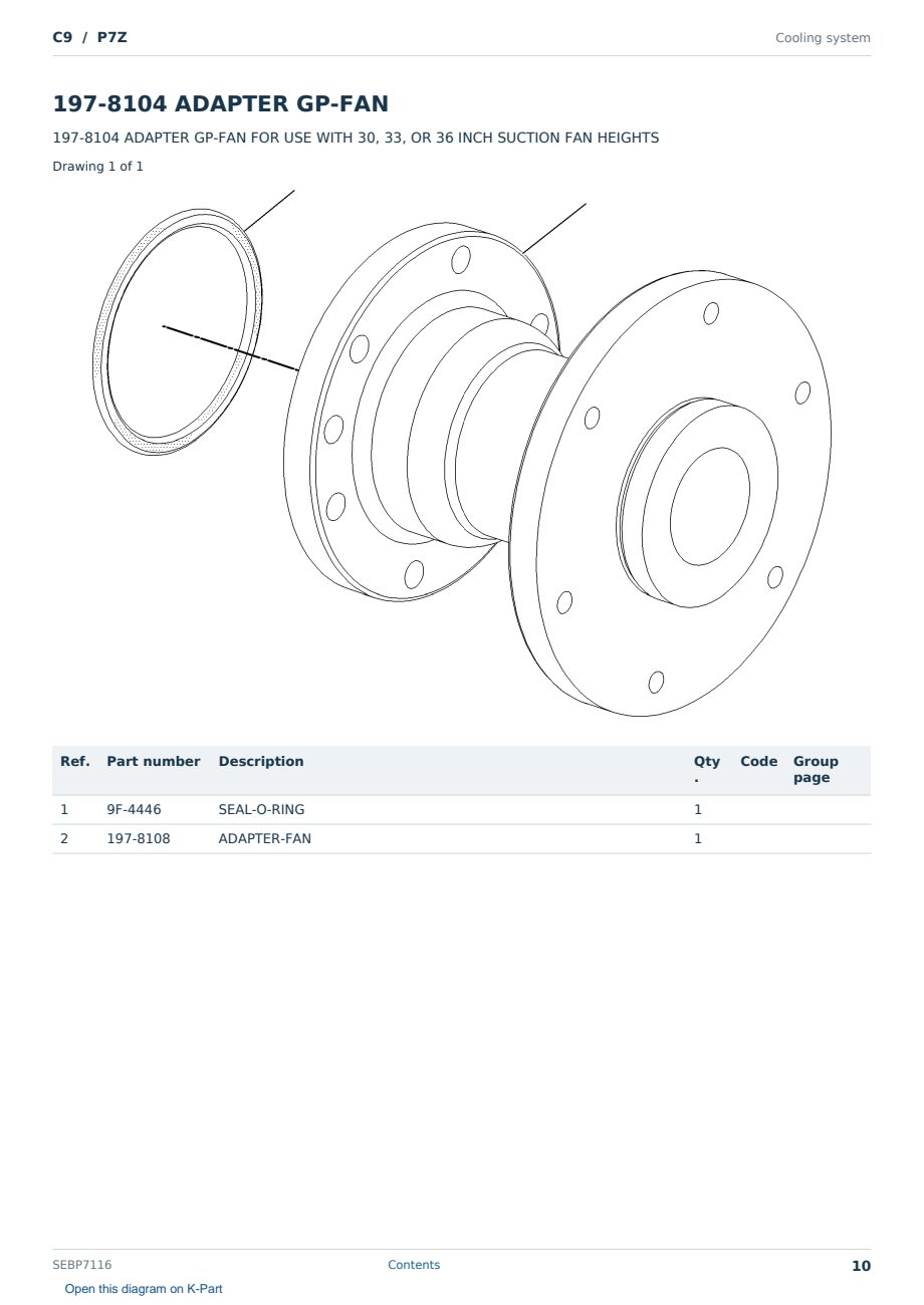 Caterpillar C9 S/N P7Z Partsbook SEBP7116 (English) - sample page 10 of 10 Caterpillar C9 S/N P7Z Partsbook SEBP7116 (English) - sample page 10 of 10