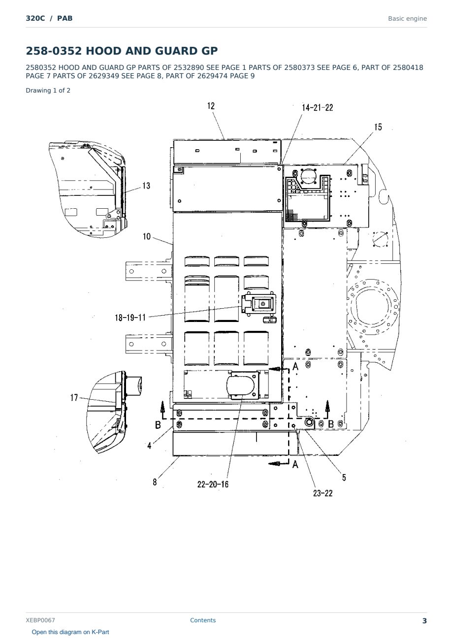 Caterpillar 320C S/N PAB Partsbook XEBP0067 (English) - sample page 3 of 10 Caterpillar 320C S/N PAB Partsbook XEBP0067 (English) - sample page 3 of 10