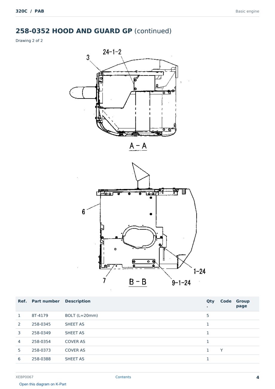Caterpillar 320C S/N PAB Partsbook XEBP0067 (English) - sample page 4 of 10 Caterpillar 320C S/N PAB Partsbook XEBP0067 (English) - sample page 4 of 10