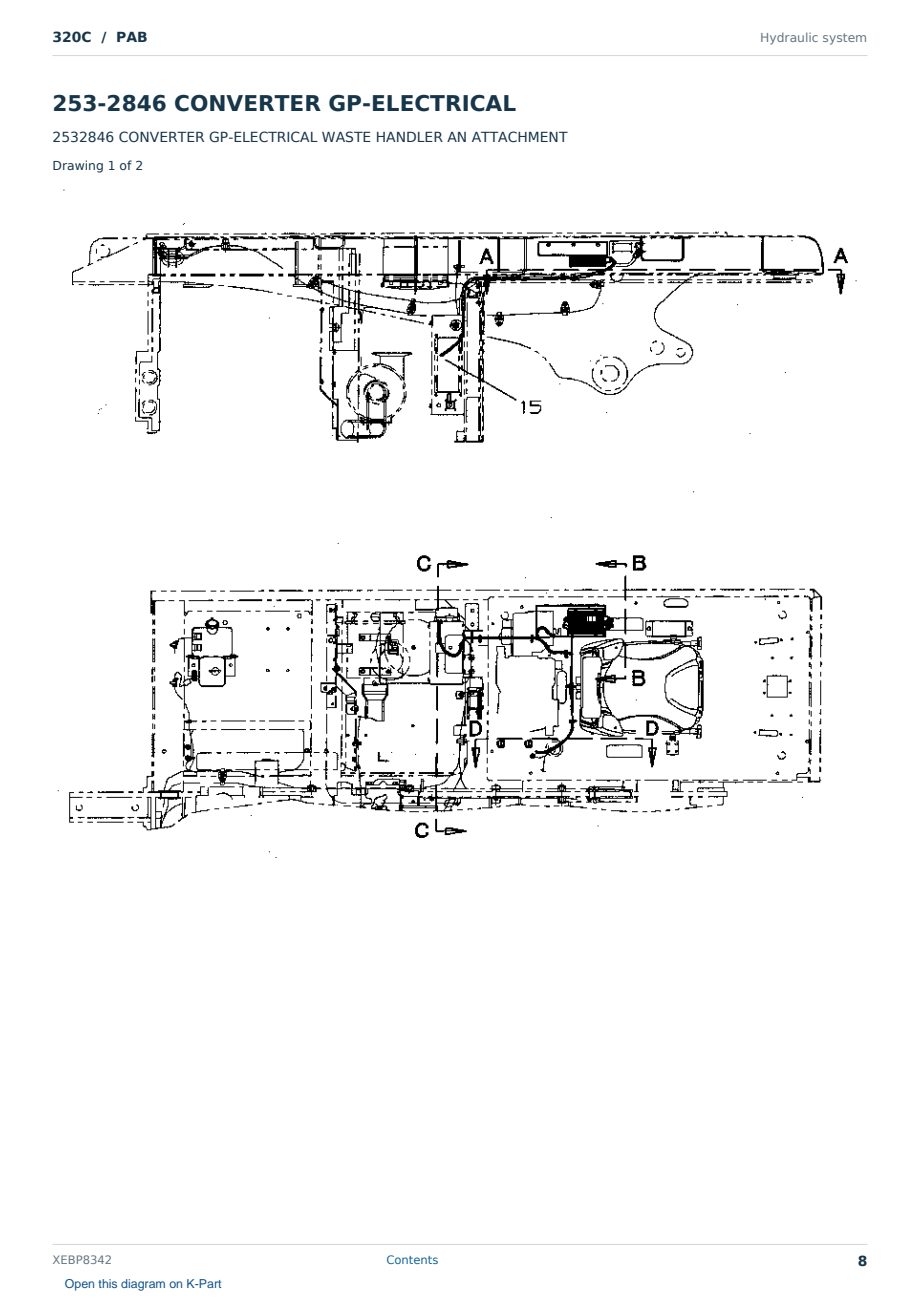 Caterpillar 320C S/N PAB Partsbook XEBP8342 (English) - sample page 8 of 10 Caterpillar 320C S/N PAB Partsbook XEBP8342 (English) - sample page 8 of 10