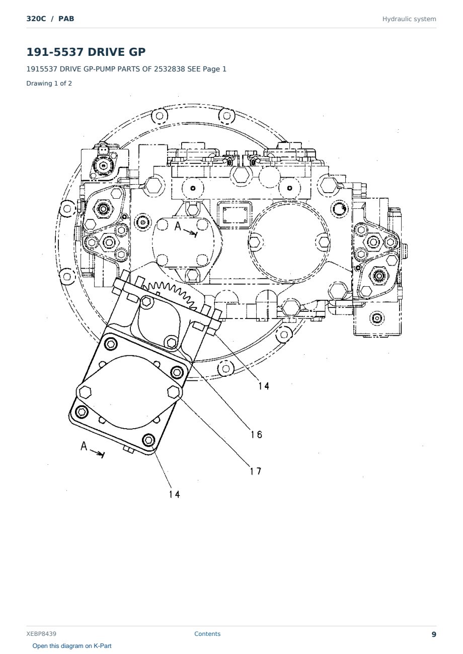 Caterpillar 320C S/N PAB Partsbook XEBP8439 (English) - sample page 9 of 10 Caterpillar 320C S/N PAB Partsbook XEBP8439 (English) - sample page 9 of 10
