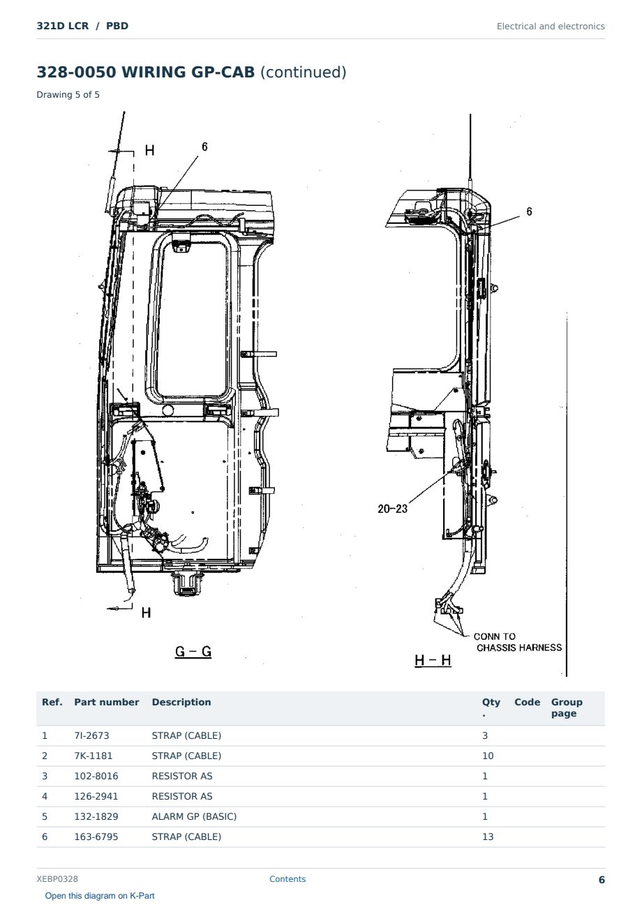Caterpillar 321D LCR S/N PBD Partsbook XEBP0328 (English) - sample page 6 of 10 Caterpillar 321D LCR S/N PBD Partsbook XEBP0328 (English) - sample page 6 of 10