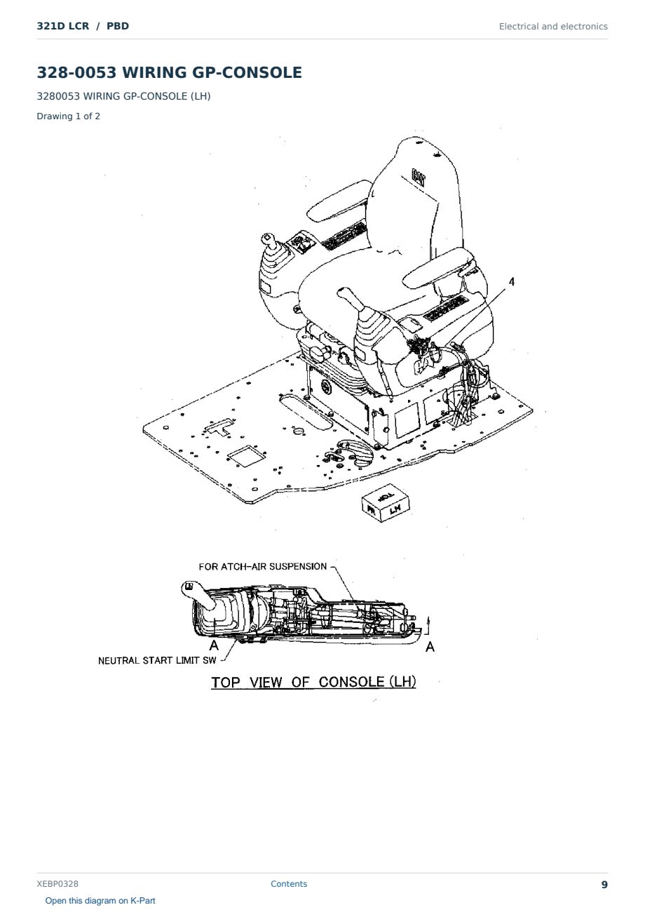Caterpillar 321D LCR S/N PBD Partsbook XEBP0328 (English) - sample page 9 of 10 Caterpillar 321D LCR S/N PBD Partsbook XEBP0328 (English) - sample page 9 of 10
