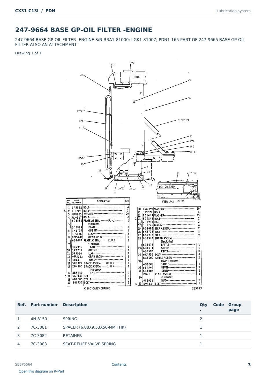 Caterpillar CX31-C13I S/N PDN Partsbook SEBP5564 (English) - sample page 3 of 10 Caterpillar CX31-C13I S/N PDN Partsbook SEBP5564 (English) - sample page 3 of 10