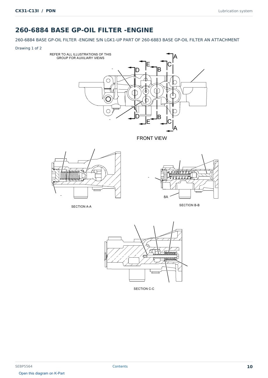 Caterpillar CX31-C13I S/N PDN Partsbook SEBP5564 (English) - sample page 10 of 10 Caterpillar CX31-C13I S/N PDN Partsbook SEBP5564 (English) - sample page 10 of 10
