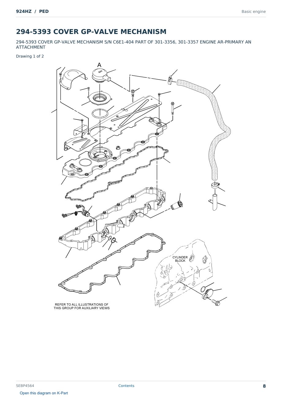Caterpillar 924HZ S/N PED Partsbook SEBP4564 (English) - sample page 8 of 10 Caterpillar 924HZ S/N PED Partsbook SEBP4564 (English) - sample page 8 of 10