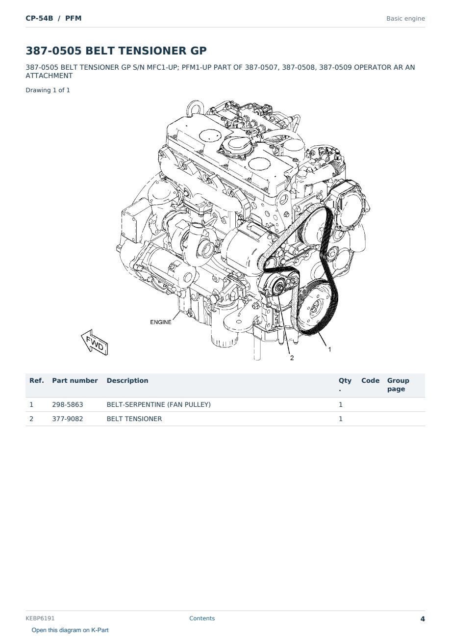 Caterpillar CP-54B S/N PFM Partsbook KEBP6191 (English) - sample page 4 of 10 Caterpillar CP-54B S/N PFM Partsbook KEBP6191 (English) - sample page 4 of 10