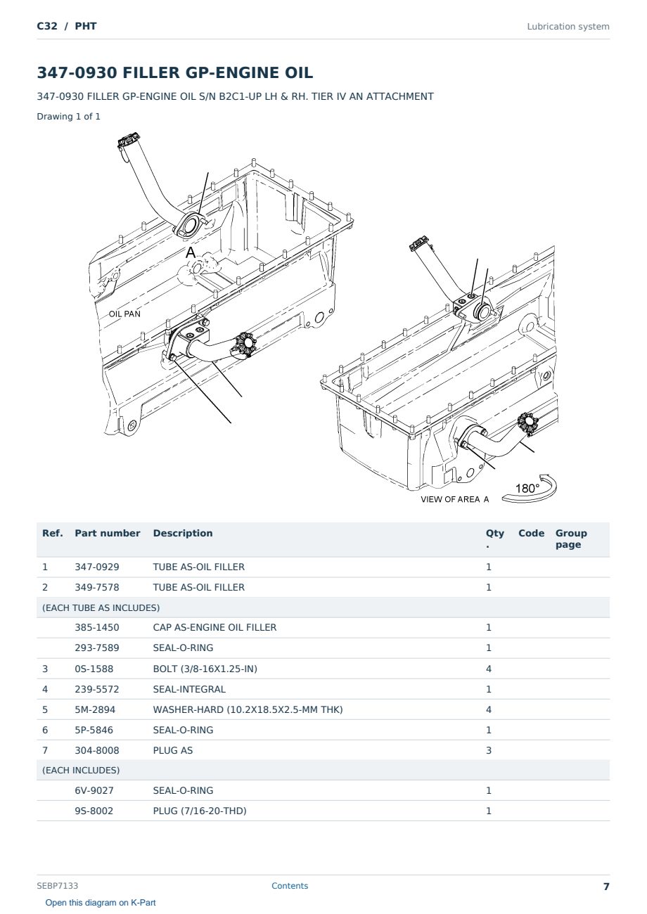 Caterpillar C32 S/N PHT Partsbook SEBP7133 (English) - sample page 7 of 10 Caterpillar C32 S/N PHT Partsbook SEBP7133 (English) - sample page 7 of 10
