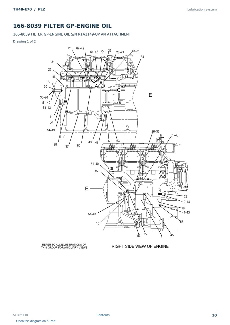 Caterpillar TH48-E70 S/N PLZ Partsbook SEBP6138 (English) - sample page 10 of 10 Caterpillar TH48-E70 S/N PLZ Partsbook SEBP6138 (English) - sample page 10 of 10