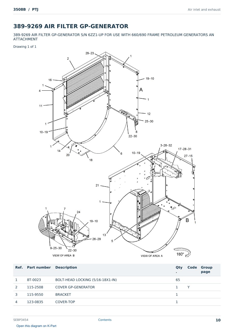 Caterpillar 3508B S/N PTJ Partsbook SEBP3454 (English) - sample page 10 of 10 Caterpillar 3508B S/N PTJ Partsbook SEBP3454 (English) - sample page 10 of 10