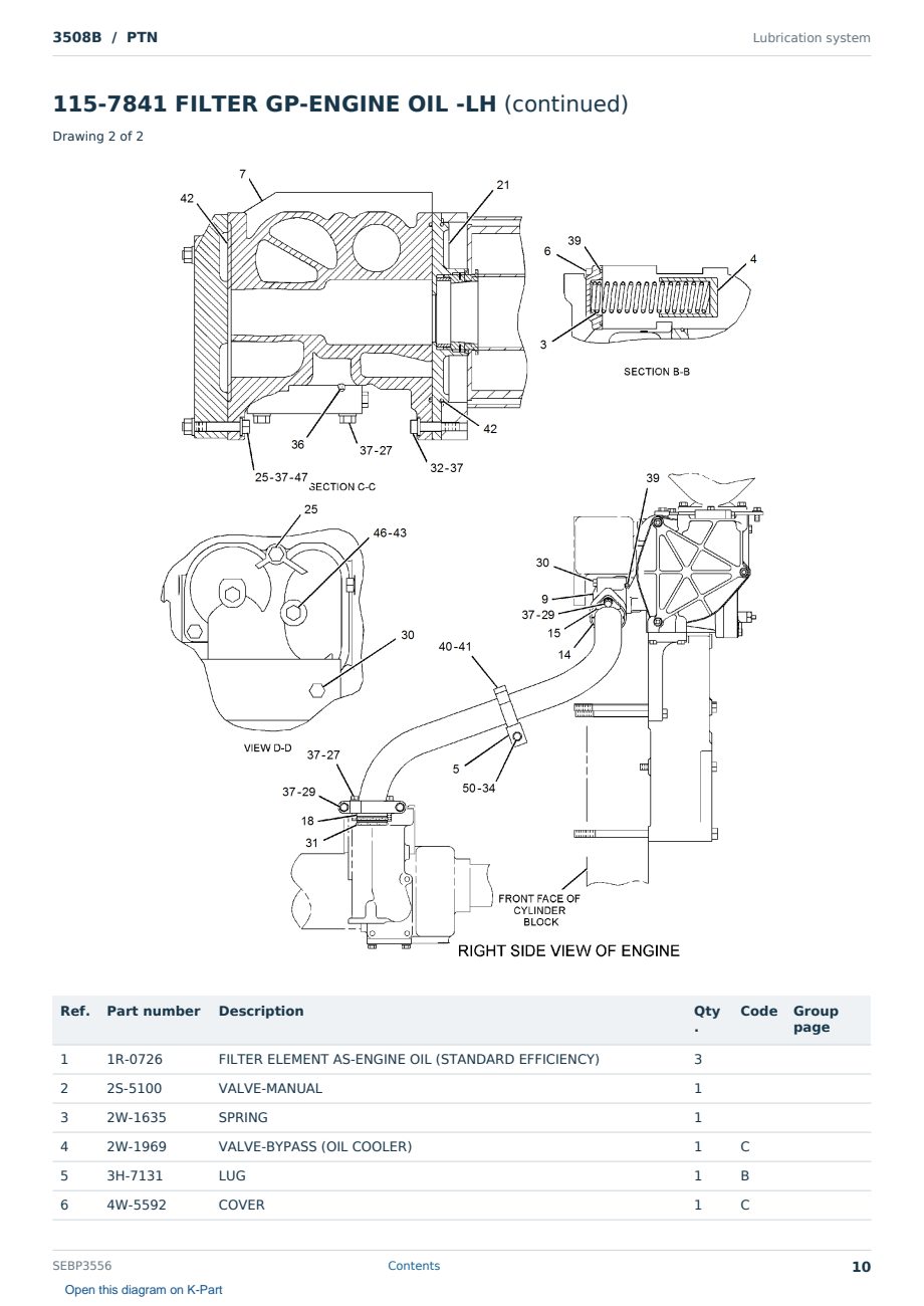 Caterpillar 3508B S/N PTN Partsbook SEBP3556 (English) - sample page 10 of 10 Caterpillar 3508B S/N PTN Partsbook SEBP3556 (English) - sample page 10 of 10