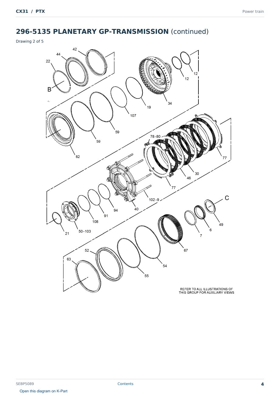 Caterpillar CX31 S/N PTX Partsbook SEBP5089 (English) - sample page 4 of 10 Caterpillar CX31 S/N PTX Partsbook SEBP5089 (English) - sample page 4 of 10