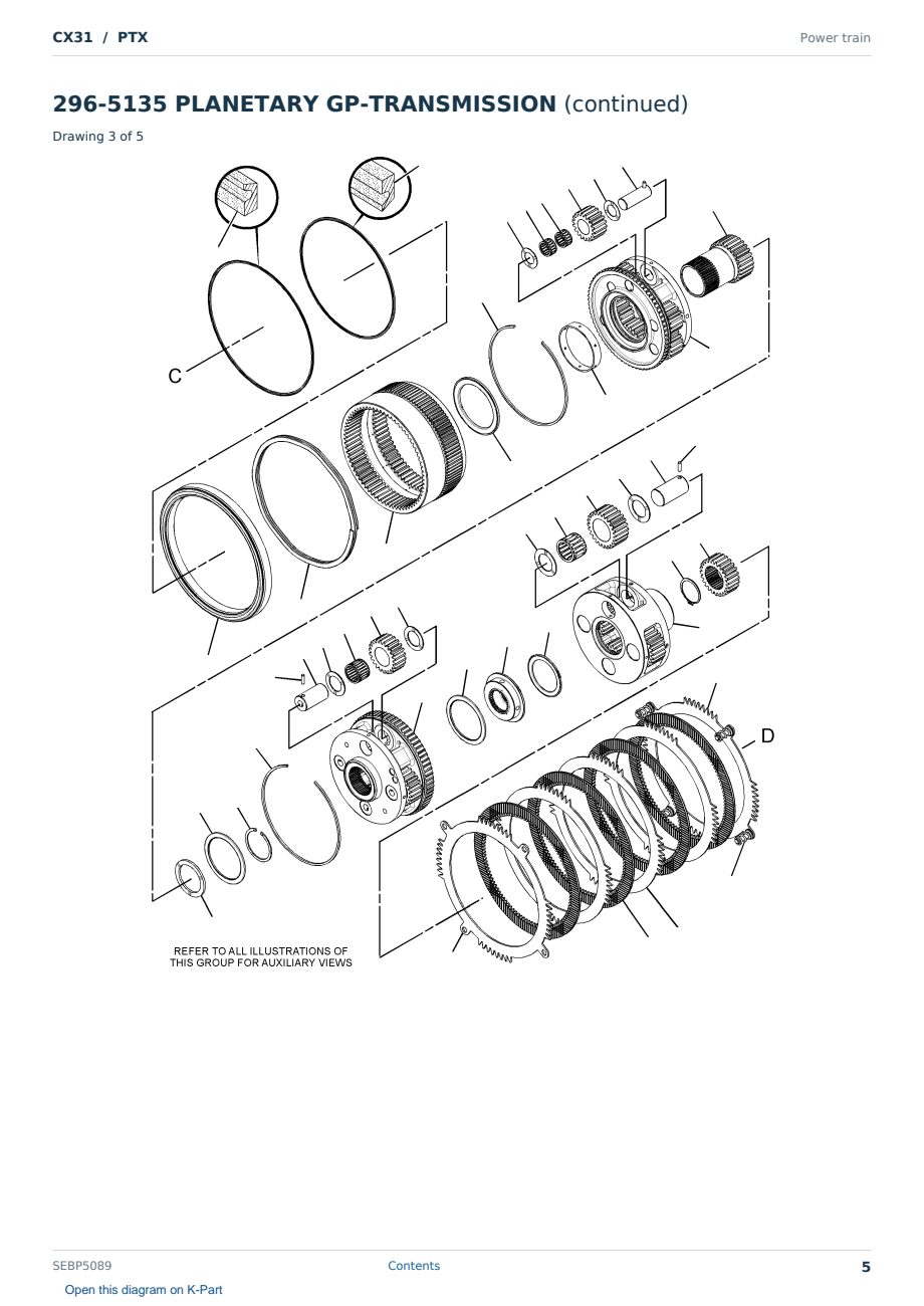Caterpillar CX31 S/N PTX Partsbook SEBP5089 (English) - sample page 5 of 10 Caterpillar CX31 S/N PTX Partsbook SEBP5089 (English) - sample page 5 of 10