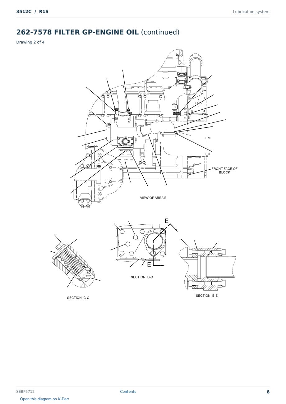 Caterpillar 3512C S/N R1S Partsbook SEBP5712 (English) - sample page 6 of 10 Caterpillar 3512C S/N R1S Partsbook SEBP5712 (English) - sample page 6 of 10