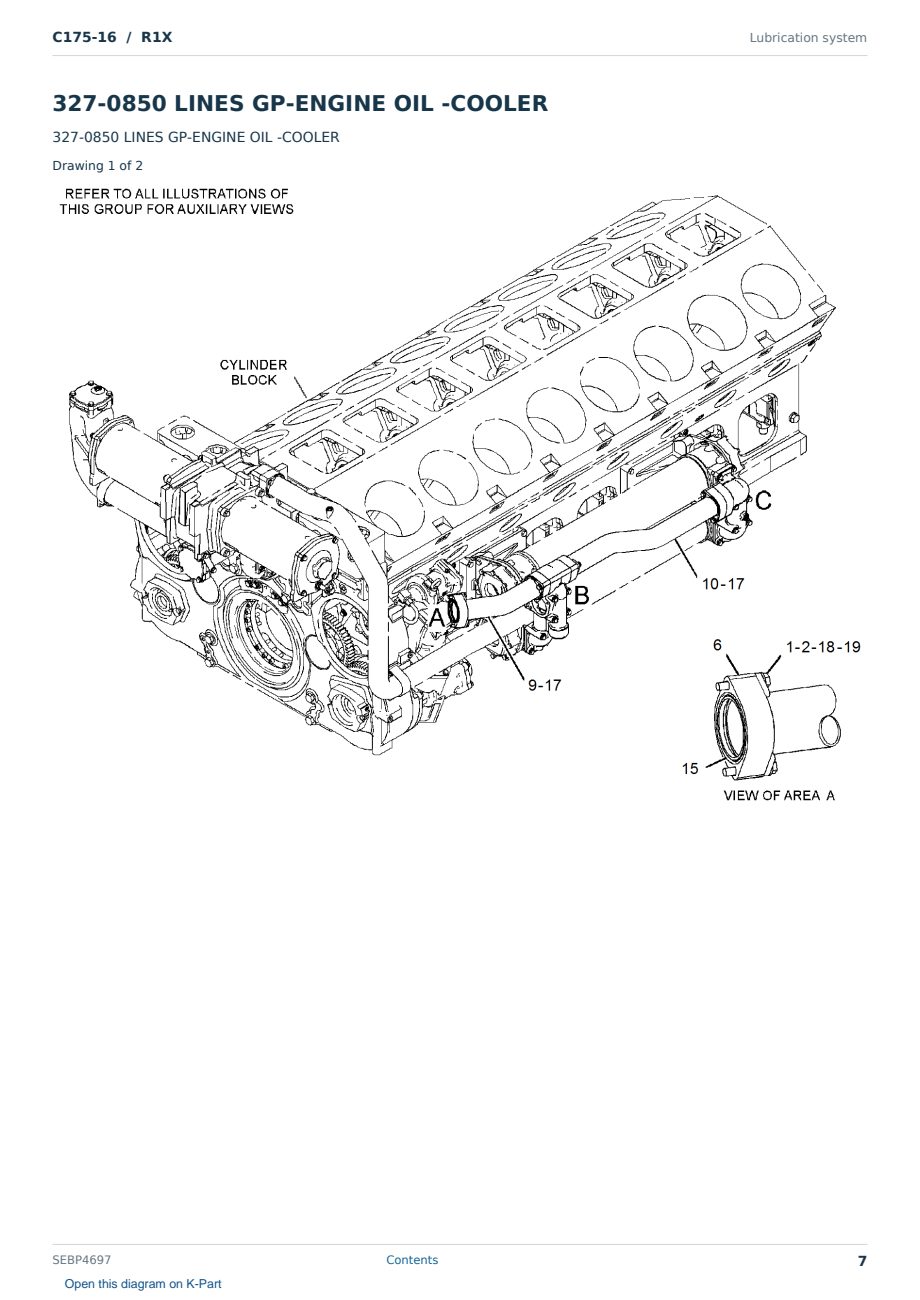 Caterpillar C175-16 S/N R1X Partsbook SEBP4697 (English) - sample page 7 of 10 Caterpillar C175-16 S/N R1X Partsbook SEBP4697 (English) - sample page 7 of 10