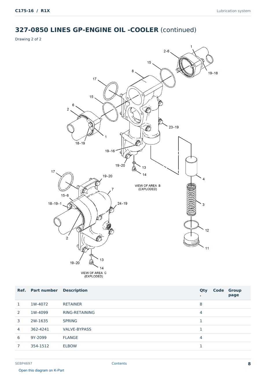 Caterpillar C175-16 S/N R1X Partsbook SEBP4697 (English) - sample page 8 of 10 Caterpillar C175-16 S/N R1X Partsbook SEBP4697 (English) - sample page 8 of 10