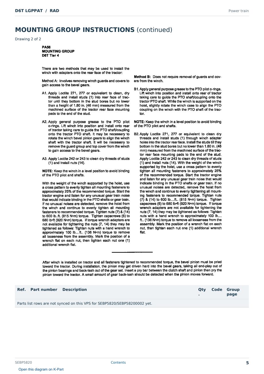 Caterpillar D6T LGPPAT S/N RAD Partsbook SEBP5820 (English) - sample page 5 of 10 Caterpillar D6T LGPPAT S/N RAD Partsbook SEBP5820 (English) - sample page 5 of 10