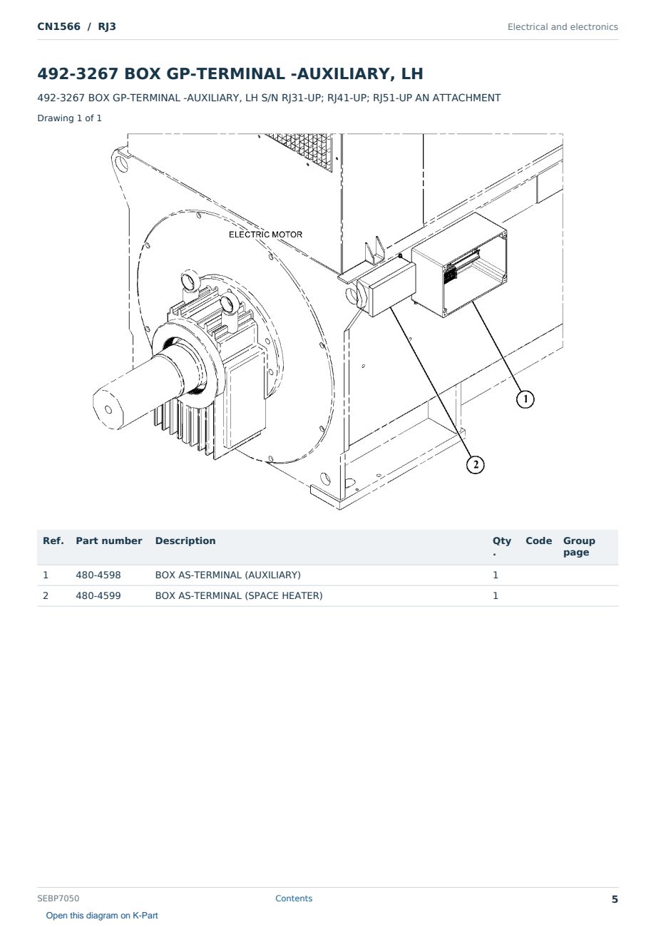 Caterpillar CN1566 S/N RJ3 Partsbook SEBP7050 (English) - sample page 5 of 10 Caterpillar CN1566 S/N RJ3 Partsbook SEBP7050 (English) - sample page 5 of 10