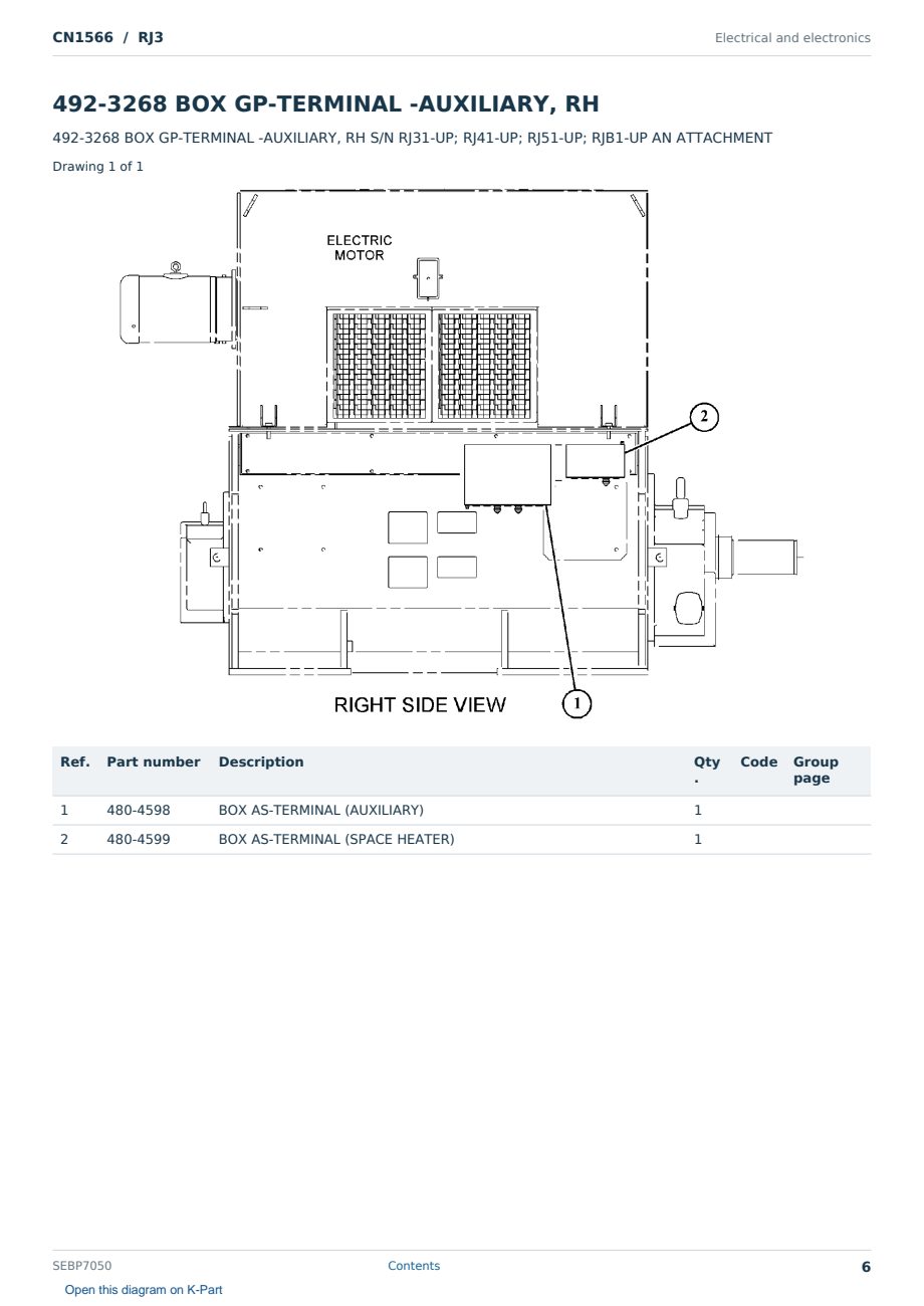 Caterpillar CN1566 S/N RJ3 Partsbook SEBP7050 (English) - sample page 6 of 10 Caterpillar CN1566 S/N RJ3 Partsbook SEBP7050 (English) - sample page 6 of 10