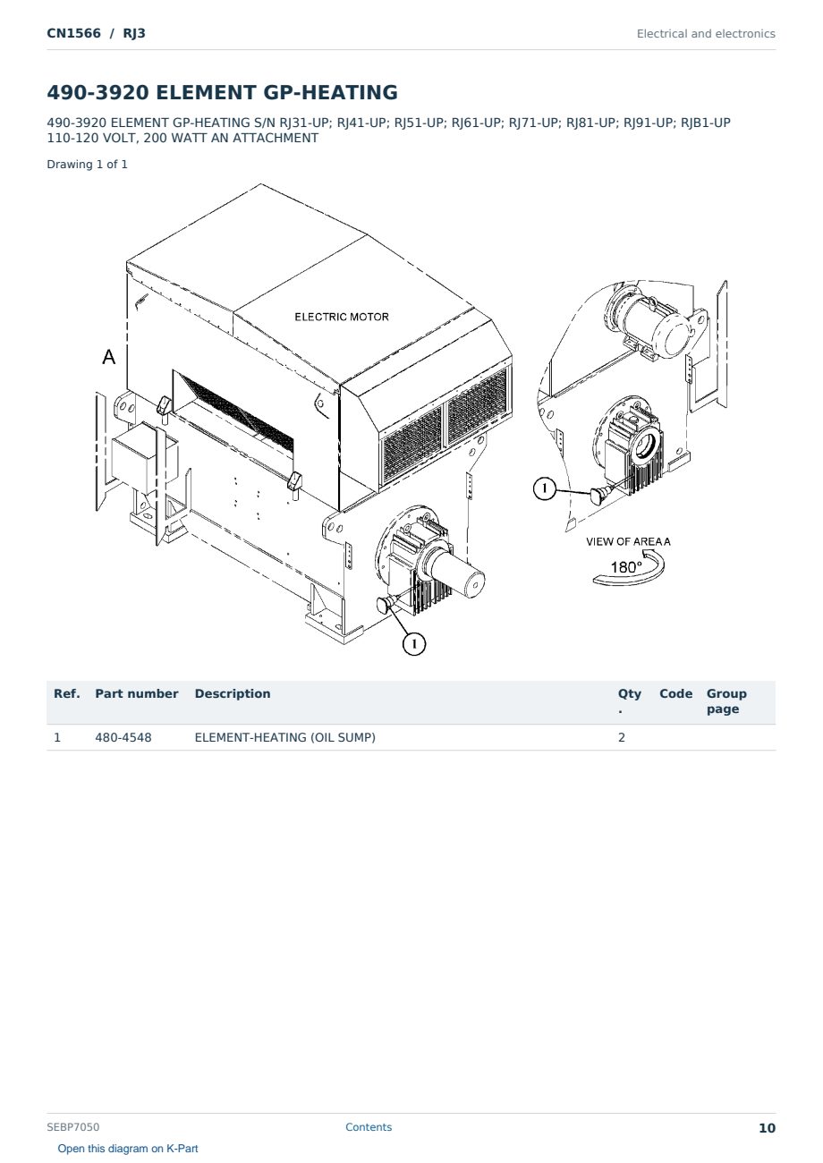 Caterpillar CN1566 S/N RJ3 Partsbook SEBP7050 (English) - sample page 10 of 10 Caterpillar CN1566 S/N RJ3 Partsbook SEBP7050 (English) - sample page 10 of 10