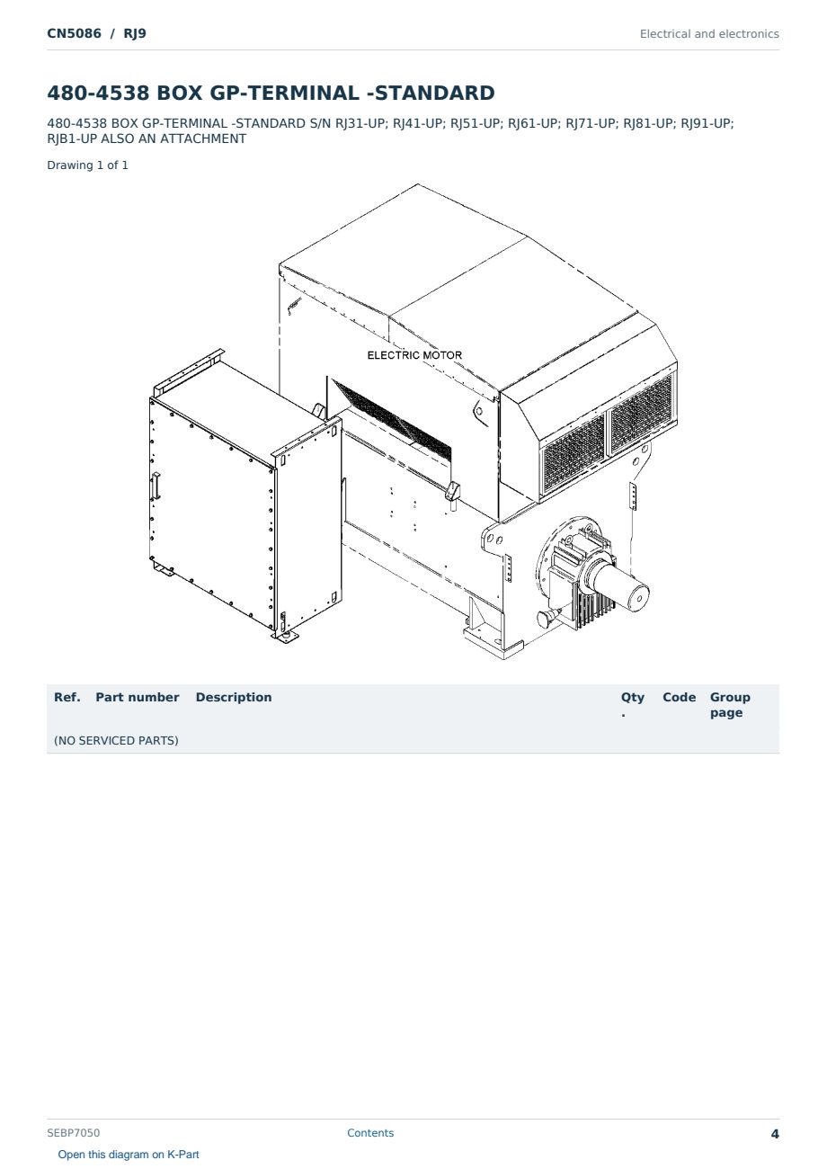 Caterpillar CN5086 S/N RJ9 Partsbook SEBP7050 (English) - sample page 4 of 10 Caterpillar CN5086 S/N RJ9 Partsbook SEBP7050 (English) - sample page 4 of 10
