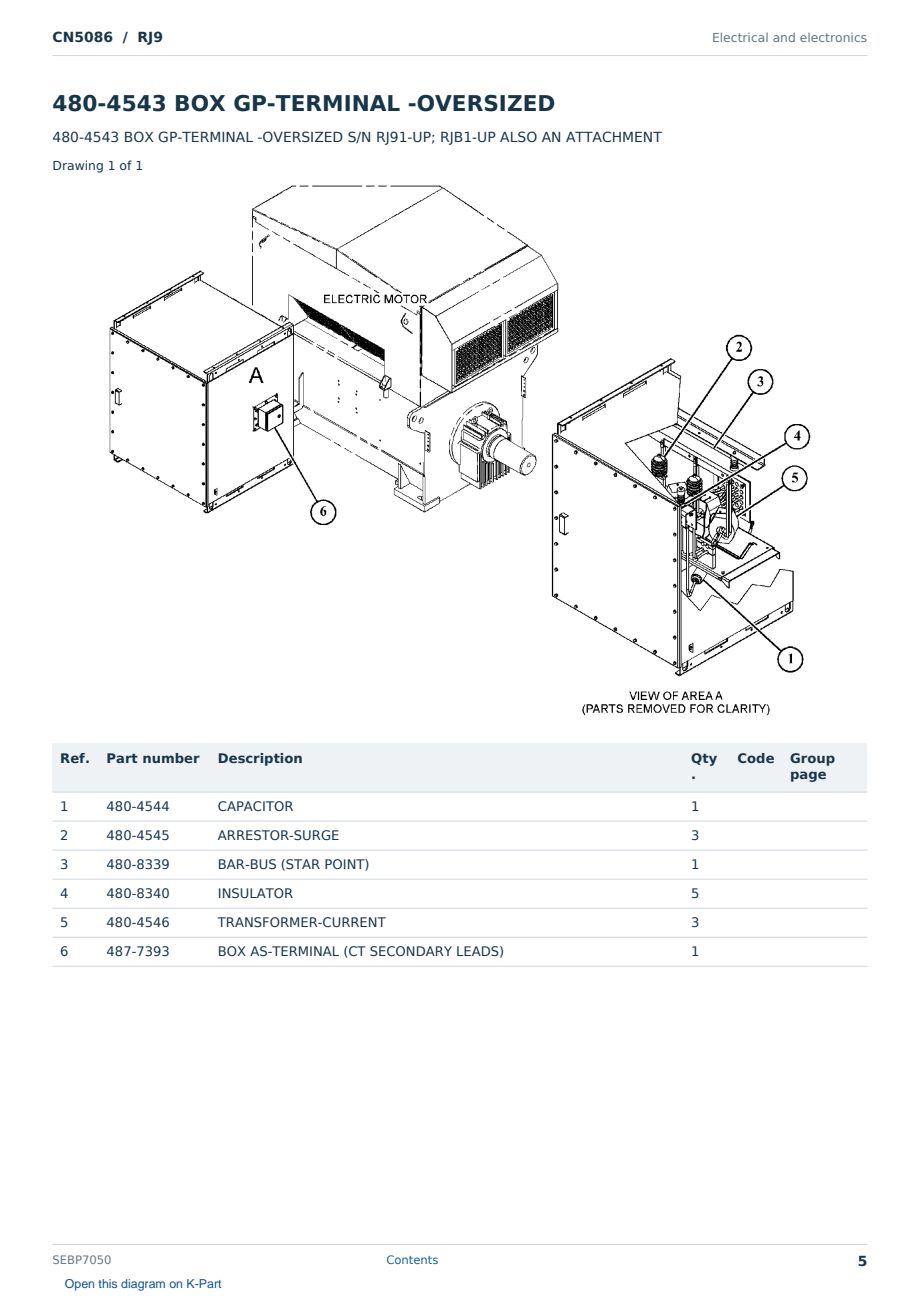 Caterpillar CN5086 S/N RJ9 Partsbook SEBP7050 (English) - sample page 5 of 10 Caterpillar CN5086 S/N RJ9 Partsbook SEBP7050 (English) - sample page 5 of 10