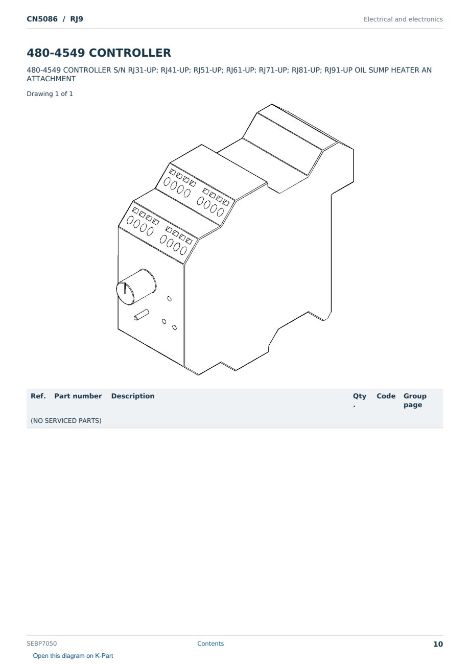 Caterpillar CN5086 S/N RJ9 Partsbook SEBP7050 (English) - sample page 10 of 10 Caterpillar CN5086 S/N RJ9 Partsbook SEBP7050 (English) - sample page 10 of 10