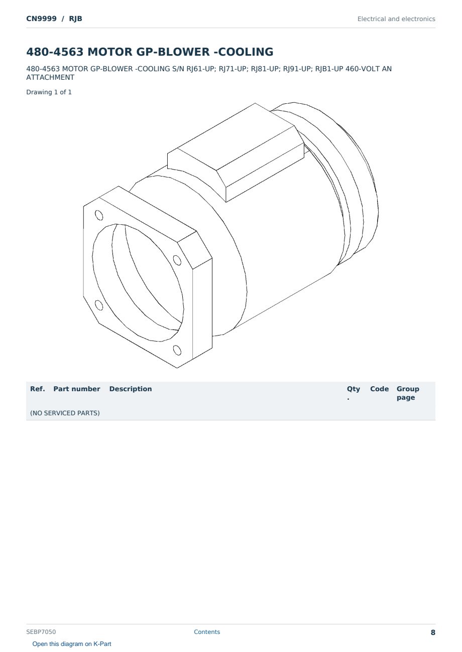 Caterpillar CN9999 S/N RJB Partsbook SEBP7050 (English) - sample page 8 of 10 Caterpillar CN9999 S/N RJB Partsbook SEBP7050 (English) - sample page 8 of 10