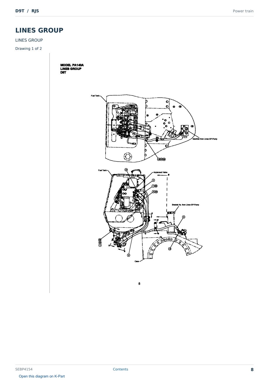 Caterpillar D9T S/N RJS Partsbook SEBP4154 (English) - sample page 8 of 10 Caterpillar D9T S/N RJS Partsbook SEBP4154 (English) - sample page 8 of 10